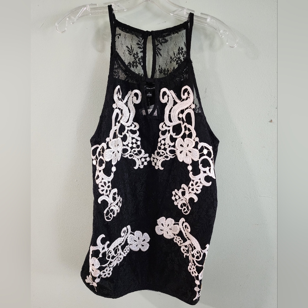 I.N.C. halter style top with lace back